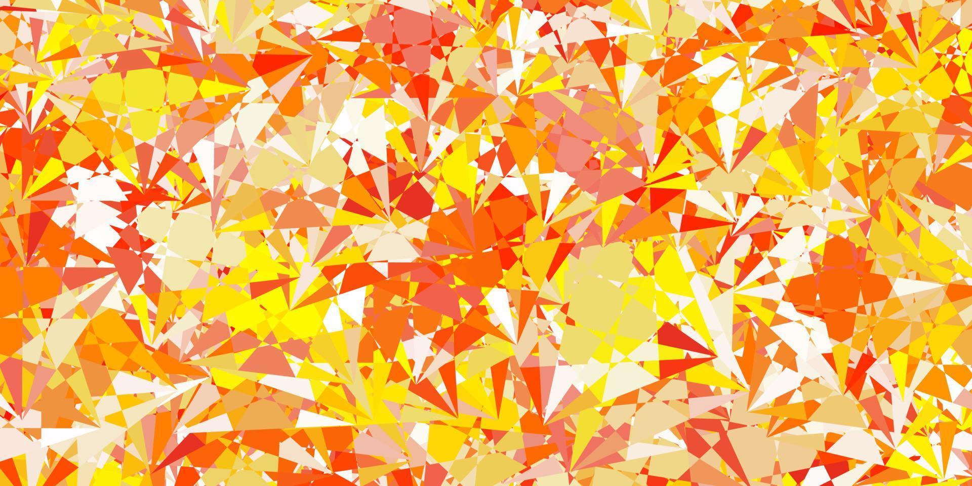 Light Orange vector template with triangle shapes.