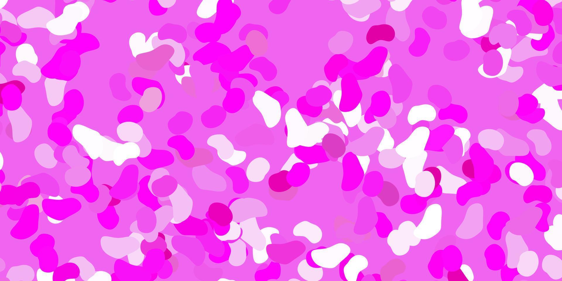 patrón de vector rosa claro con formas abstractas.