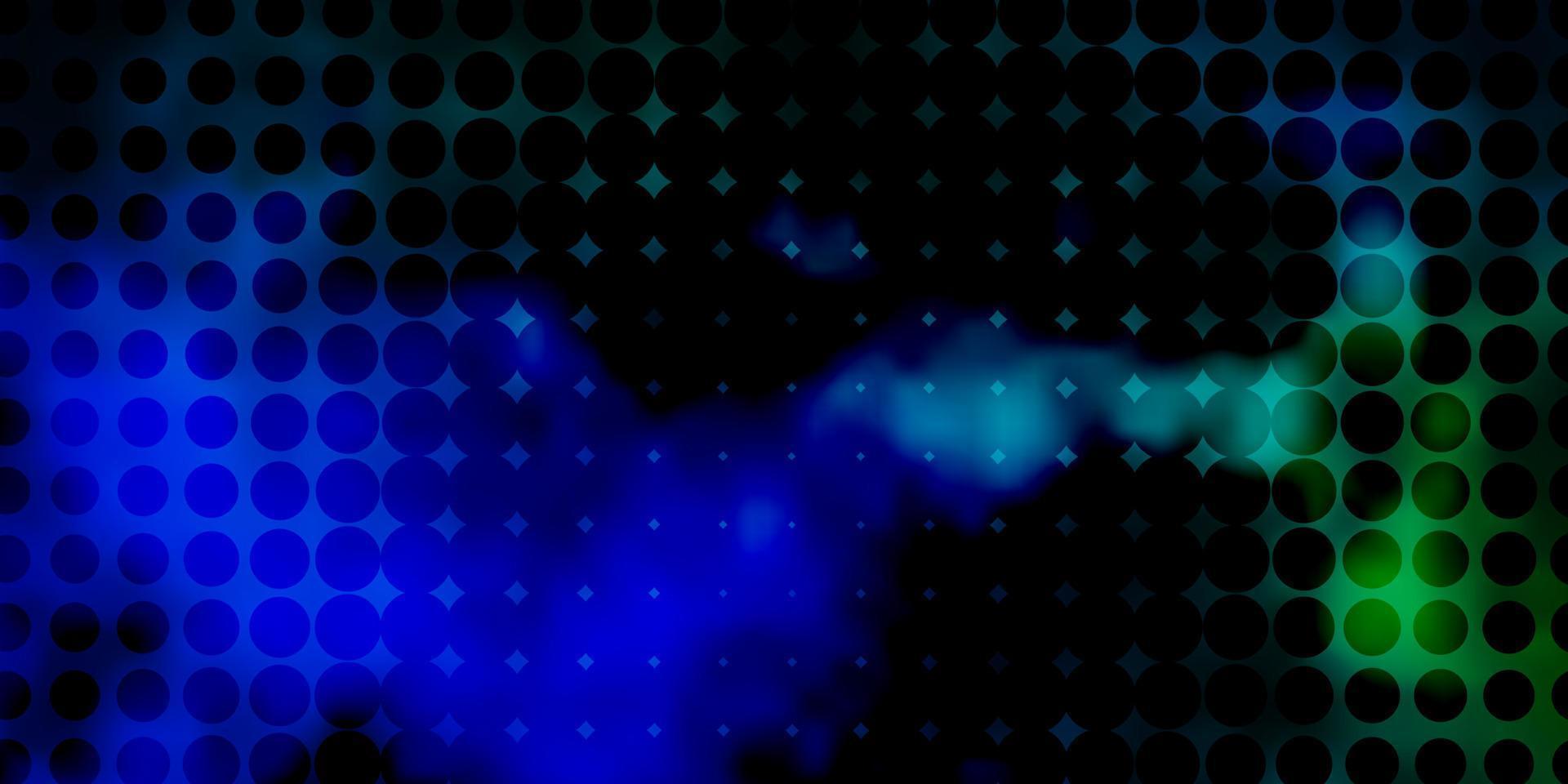 Dark Blue, Green vector backdrop with circles.