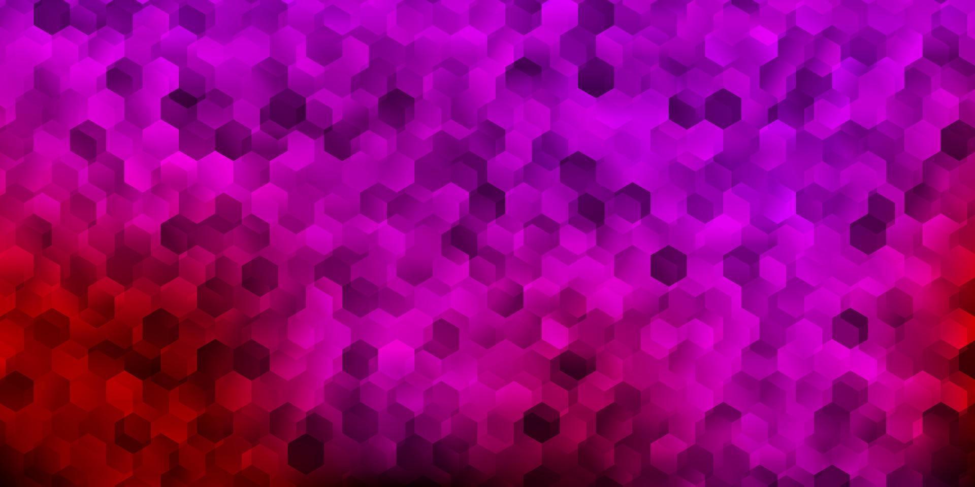 Fondo de vector rosa oscuro con formas hexagonales.