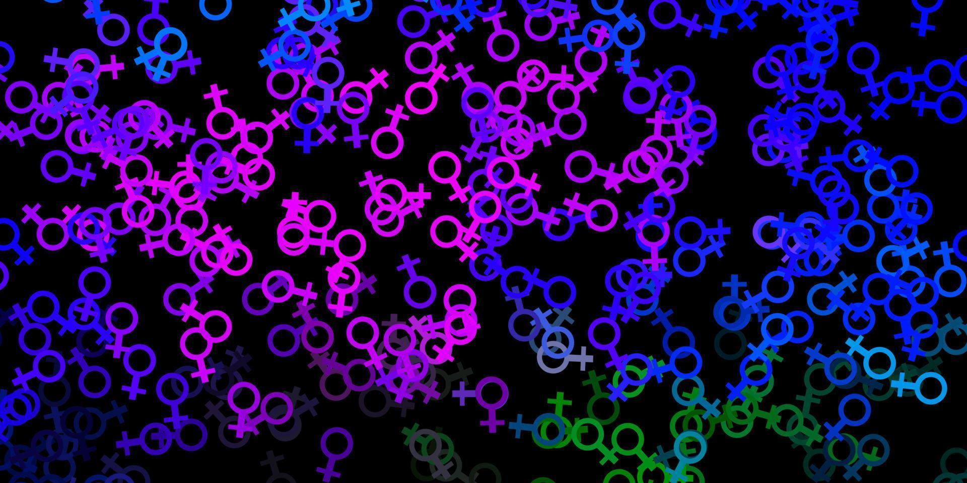 Dark Pink, Blue vector pattern with magic elements.