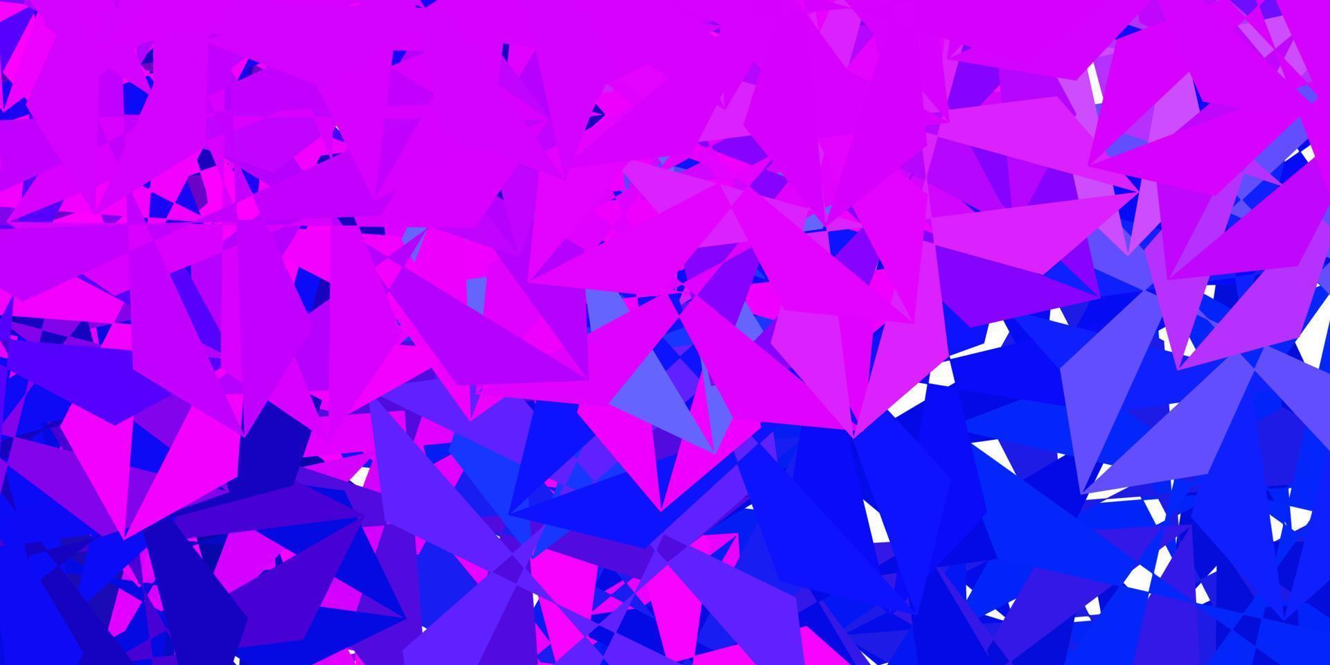 Light pink, blue vector geometric polygonal wallpaper.