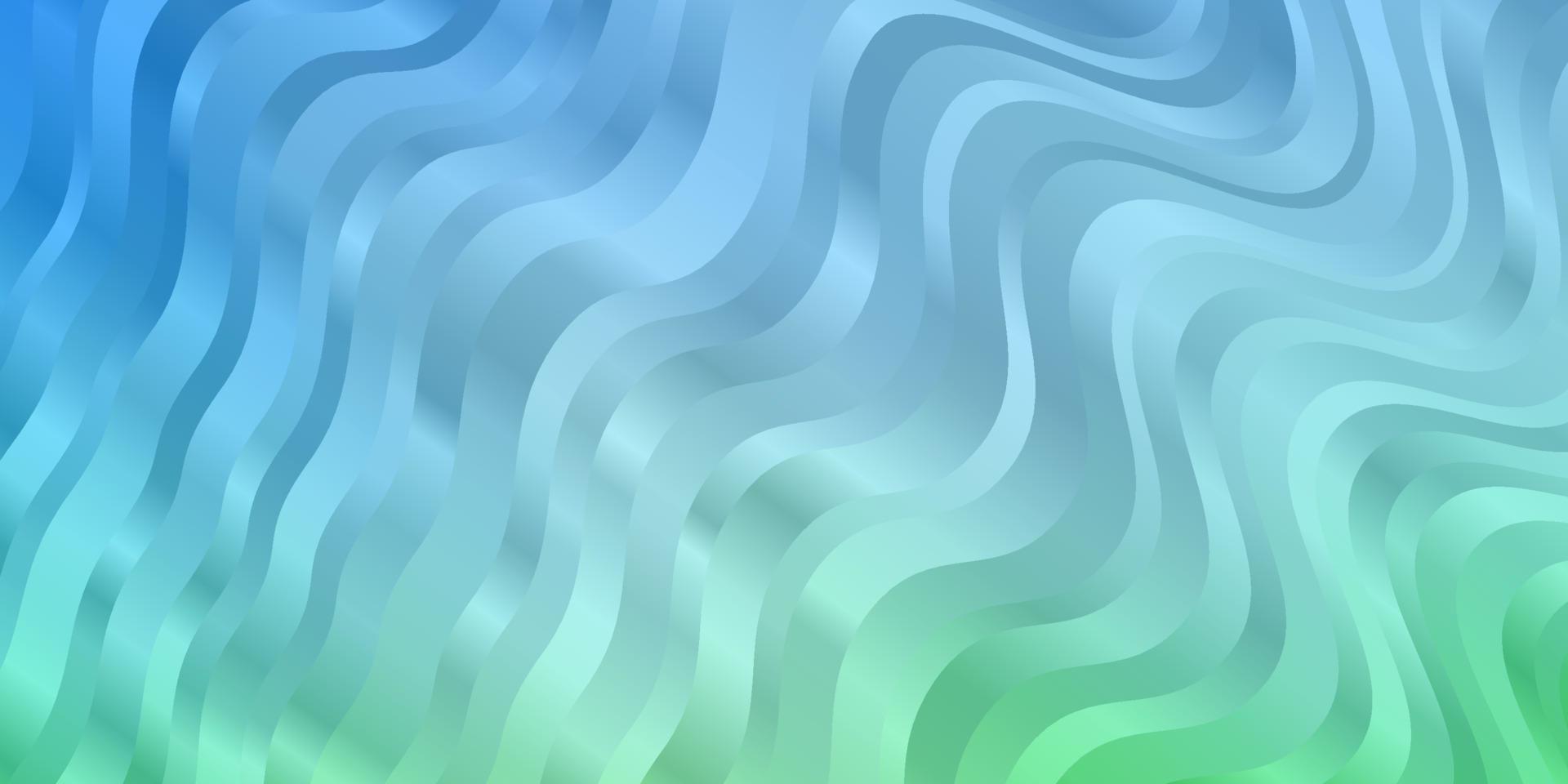 Fondo de vector azul claro, verde con curvas.