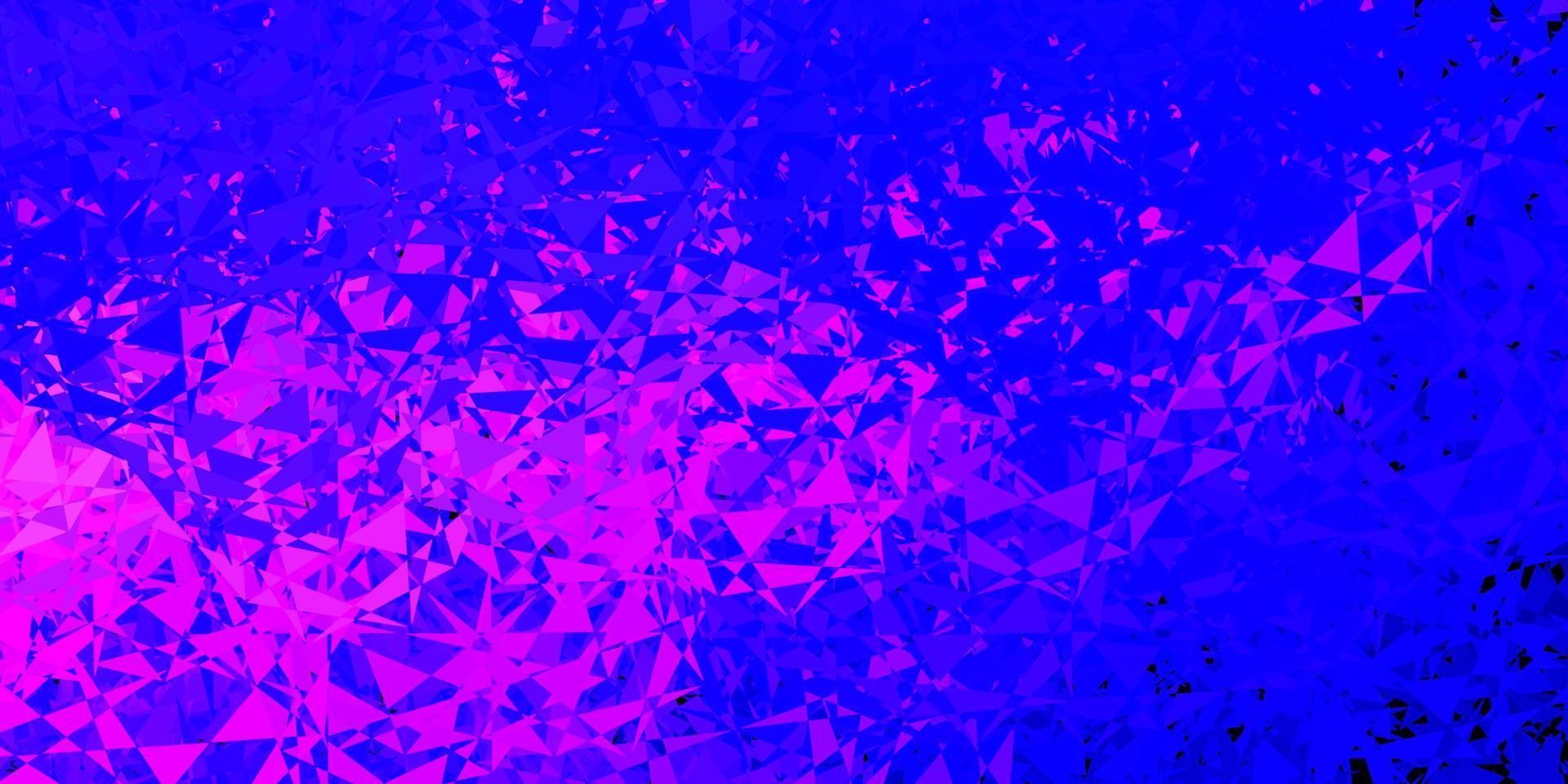 Light pink, blue vector background with polygonal forms.