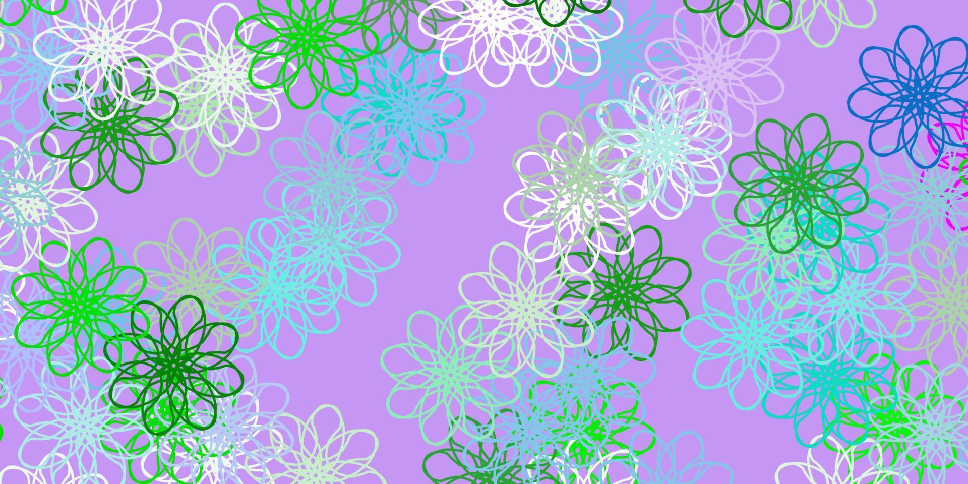 Light Pink, Green vector natural artwork with flowers.