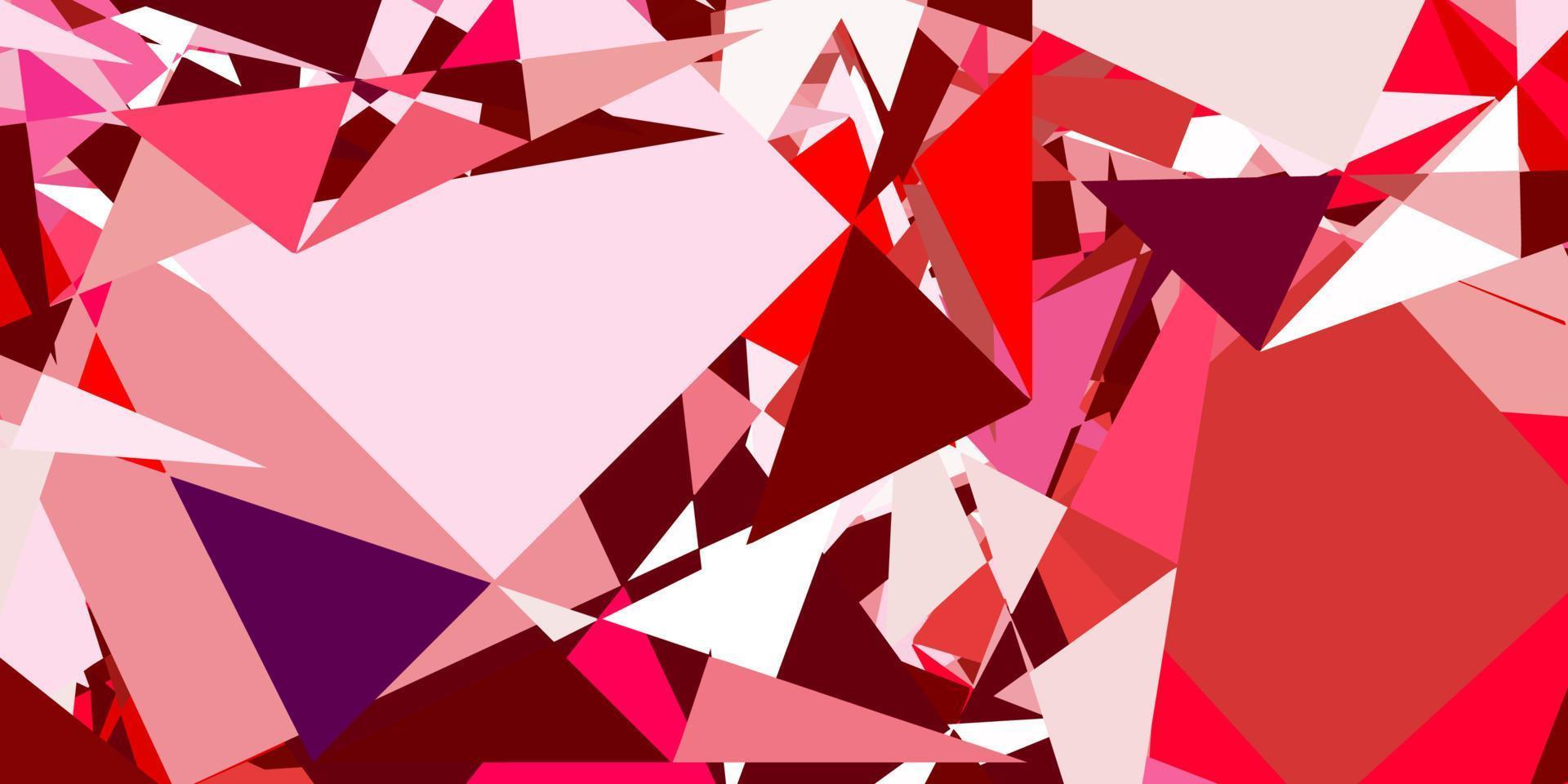 Light Pink, Red vector pattern with polygonal shapes.