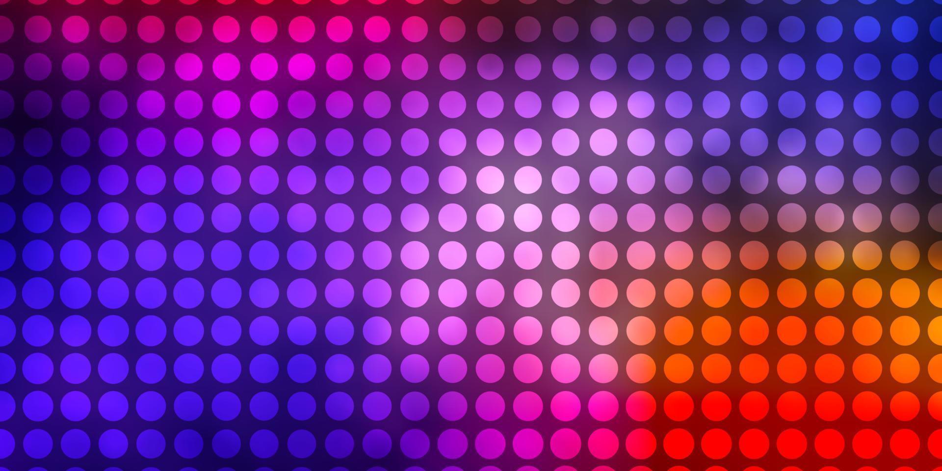 Dark Blue, Red vector pattern with circles.