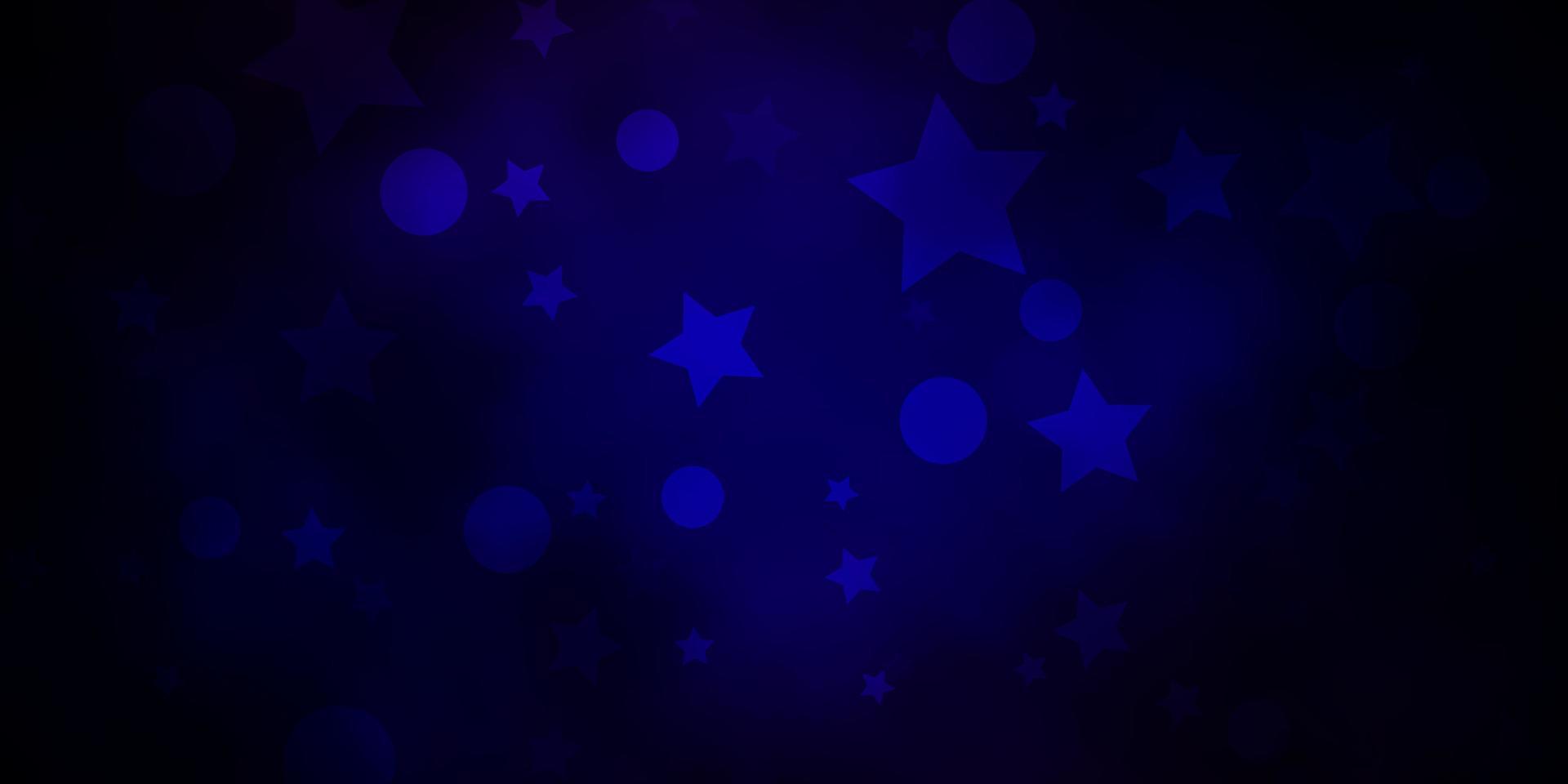 Dark Blue, Red vector template with circles, stars.