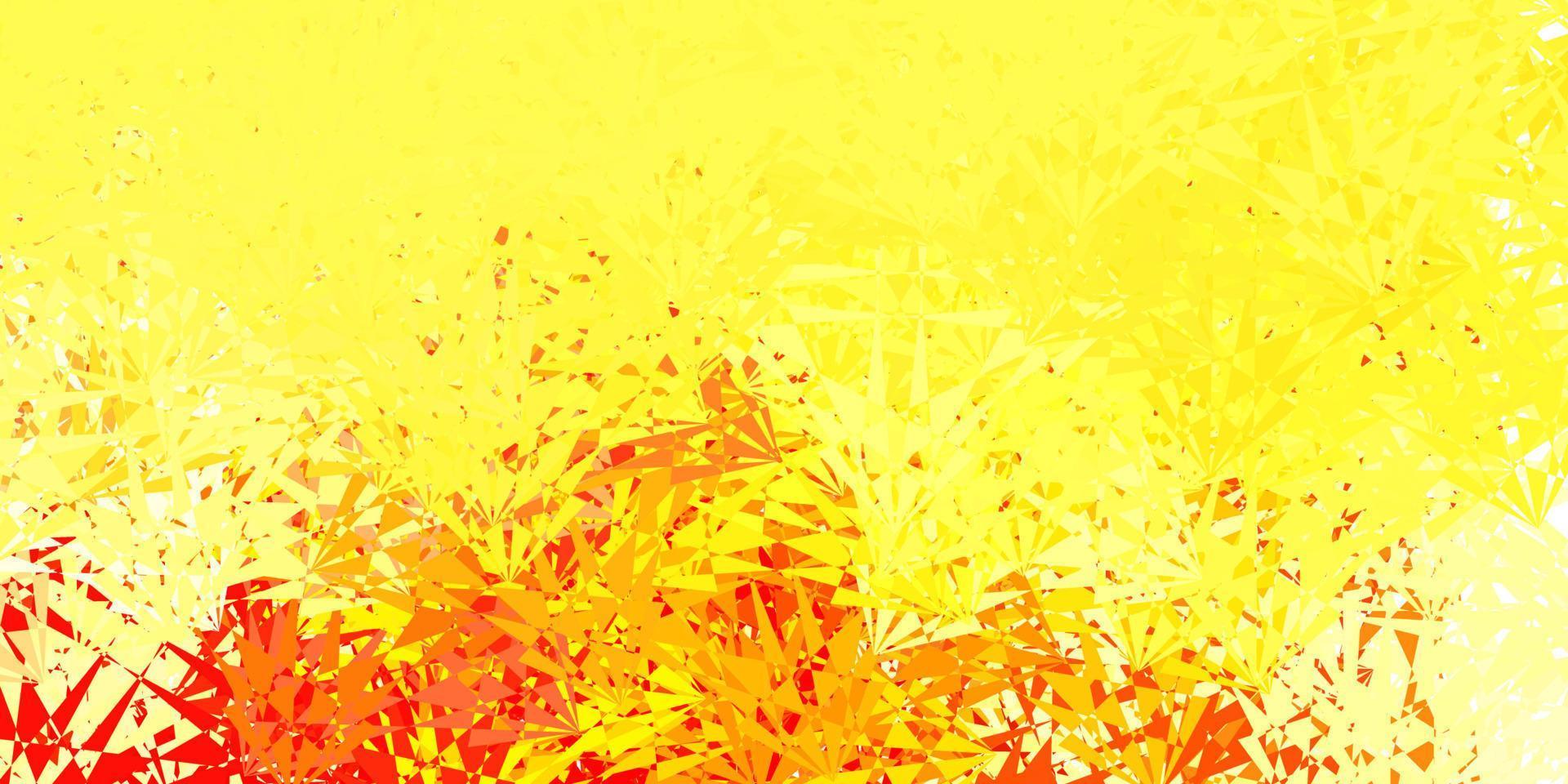 Light pink, yellow vector background with triangles.