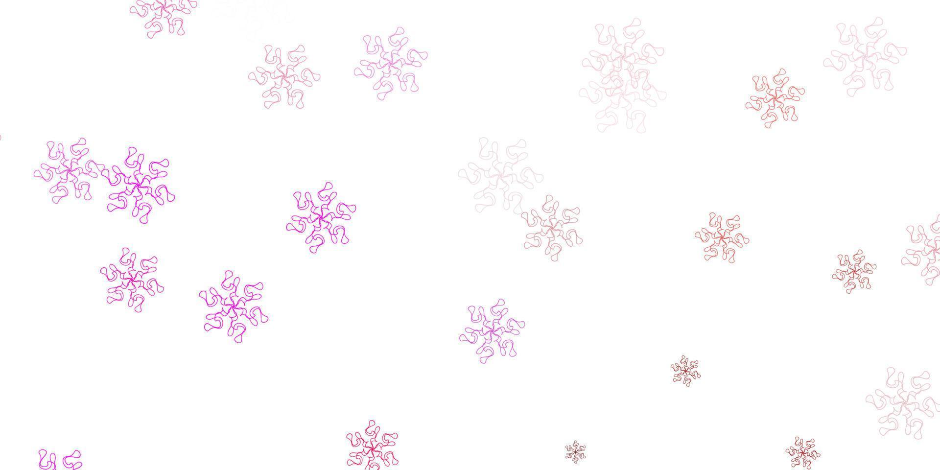Light purple, pink vector natural layout with flowers.