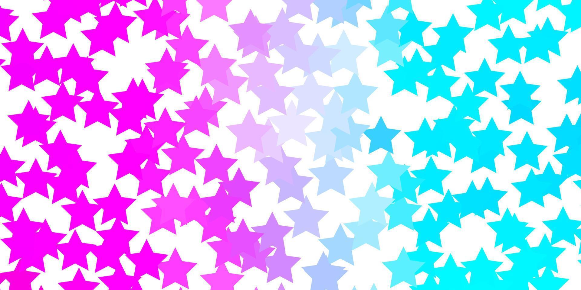 Light Blue, Red vector texture with beautiful stars.