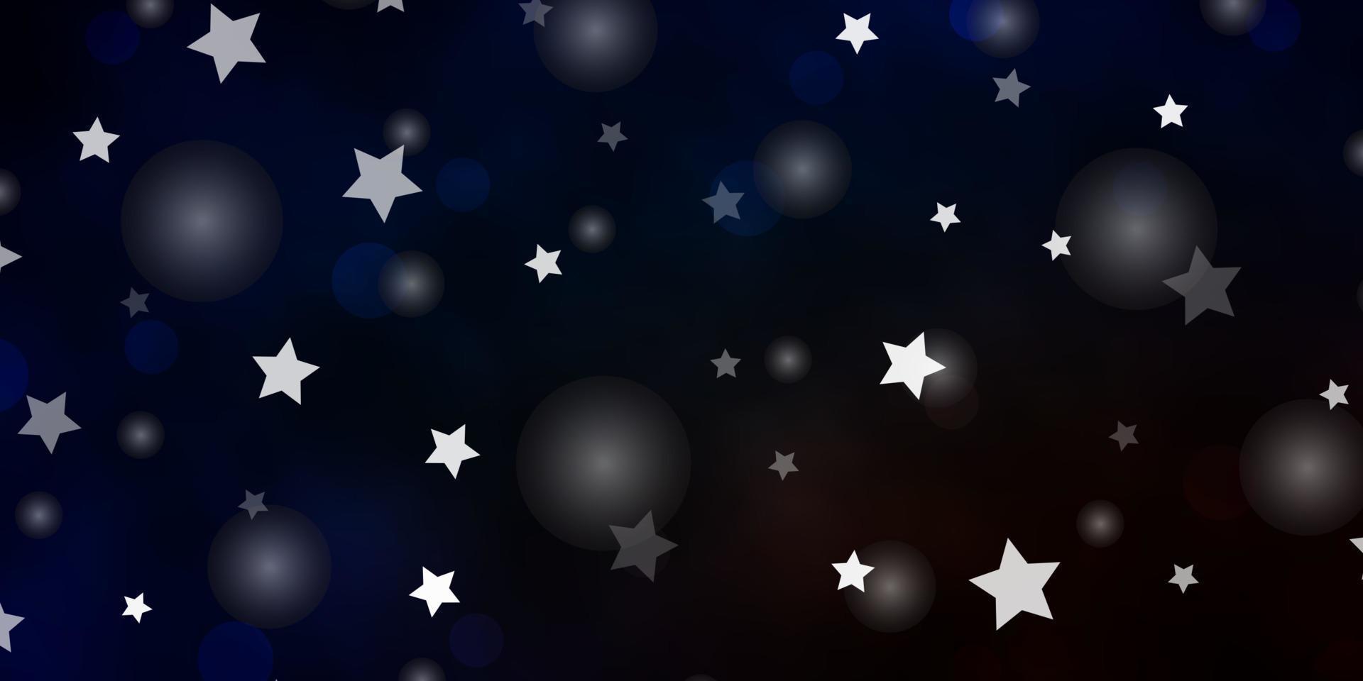 Dark Blue, Yellow vector template with circles, stars.