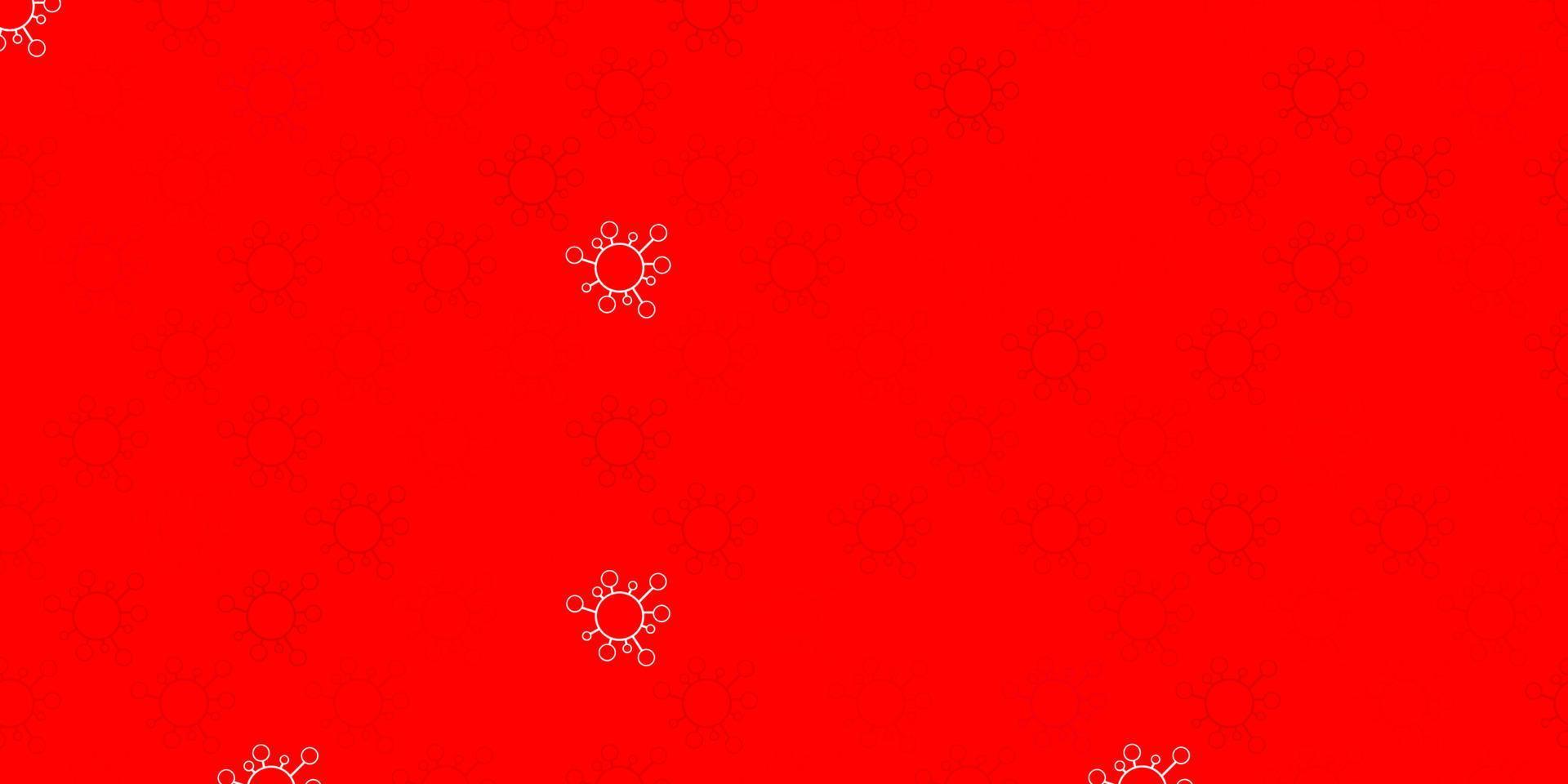 Dark red vector backdrop with virus symbols.