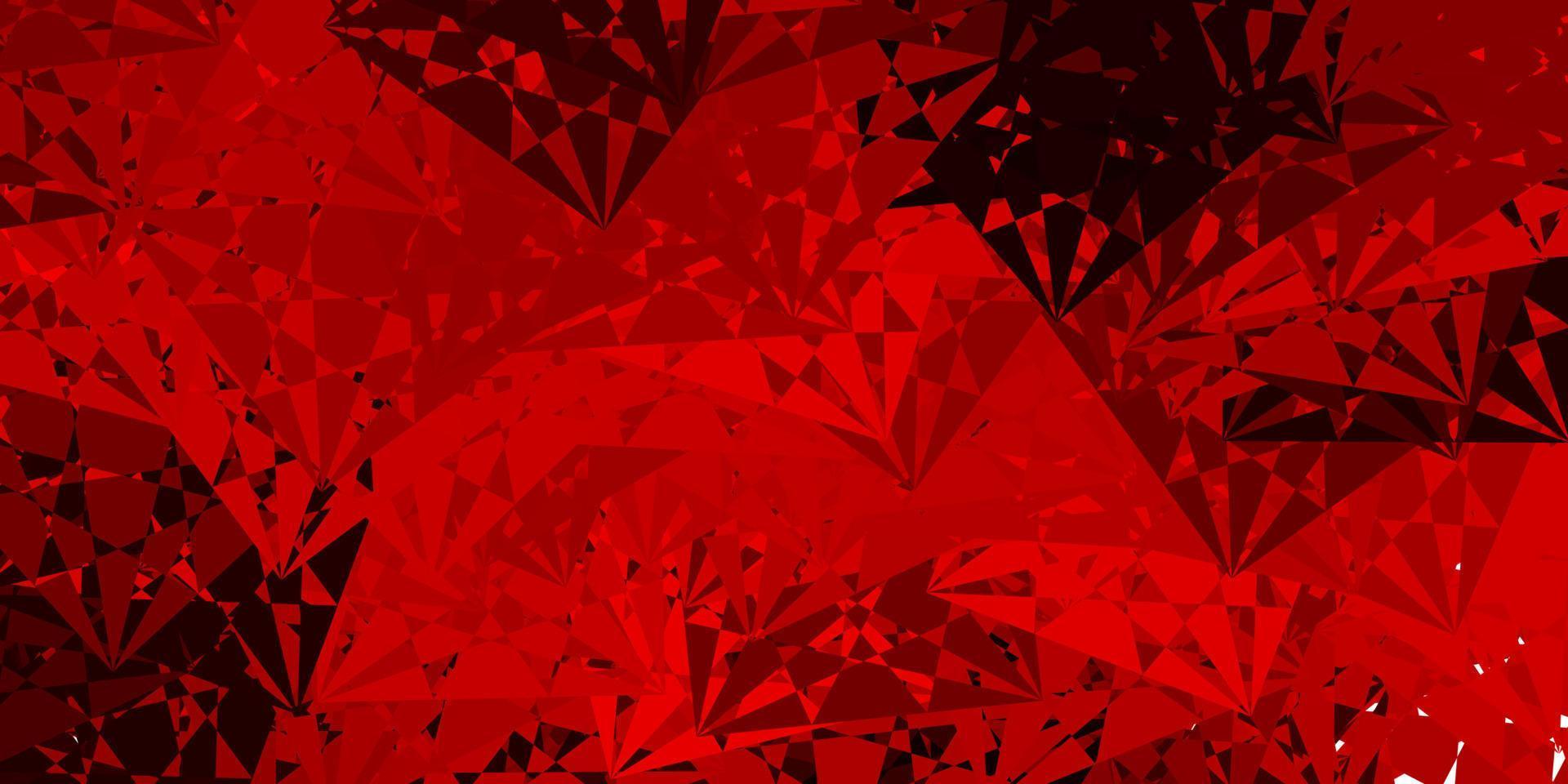 textura de vector rojo oscuro con formas de memphis.