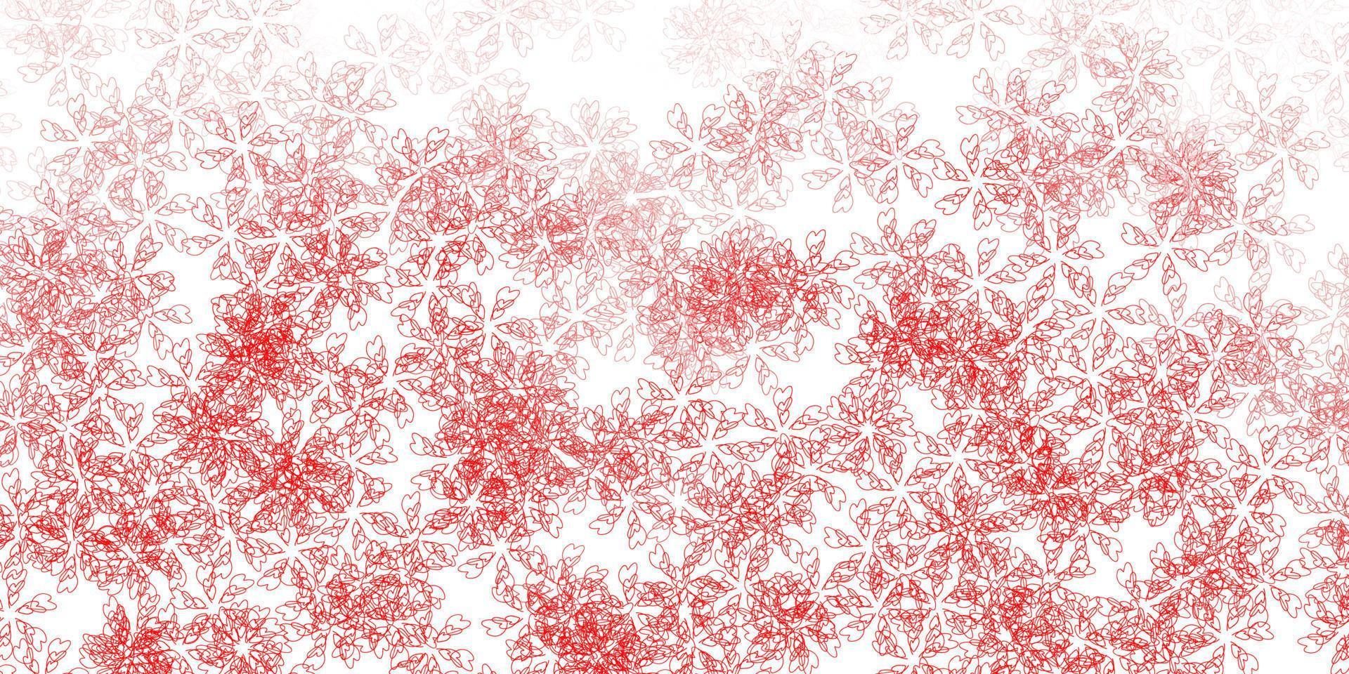 ilustraciones abstractas de vector rojo claro con hojas.