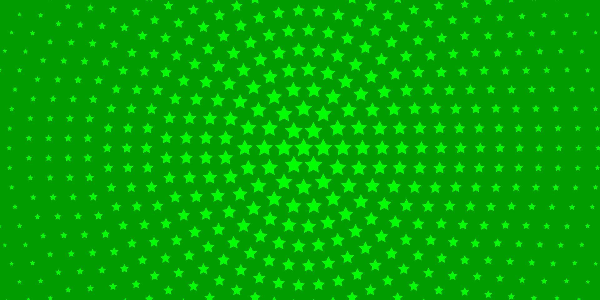 patrón de vector verde claro con estrellas abstractas.