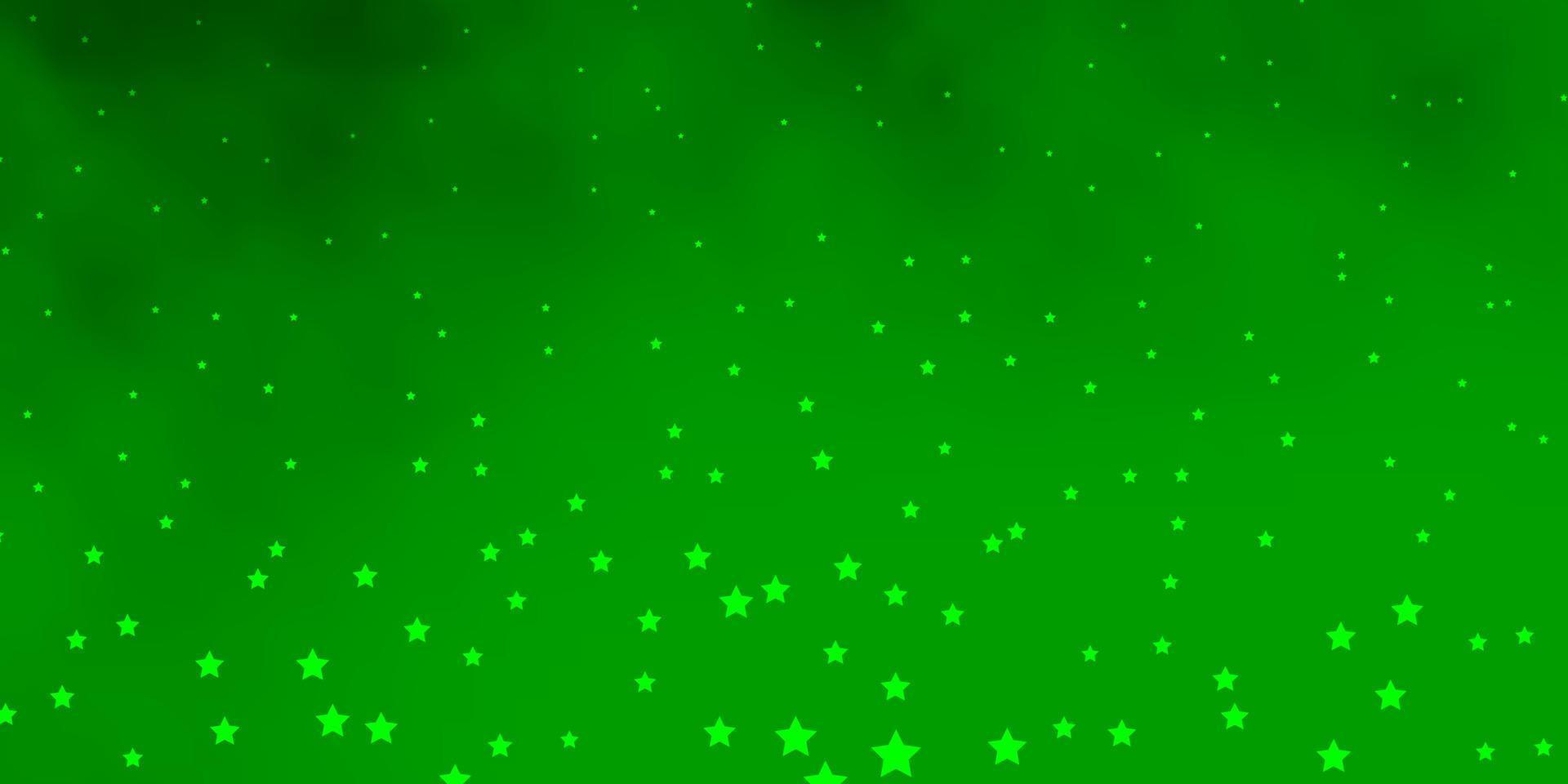 Dark Green vector pattern with abstract stars.