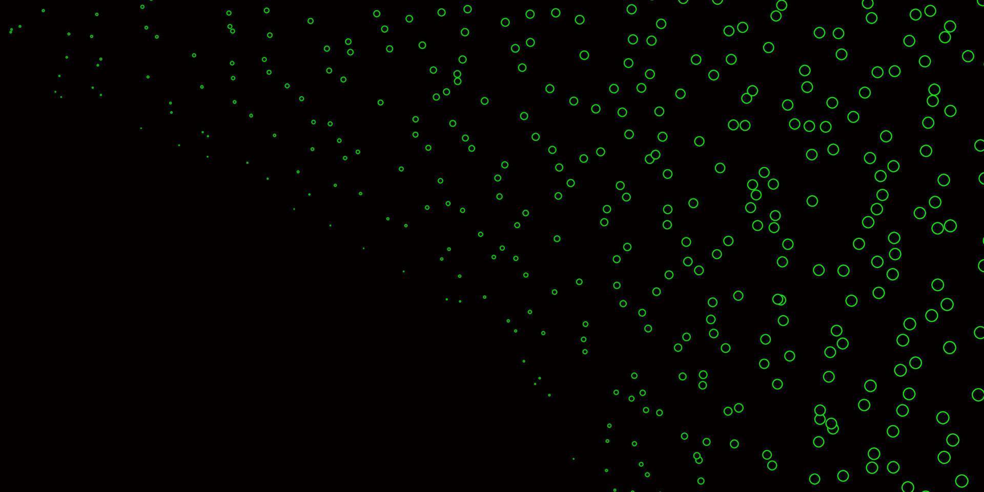 Dark Green vector backdrop with dots.