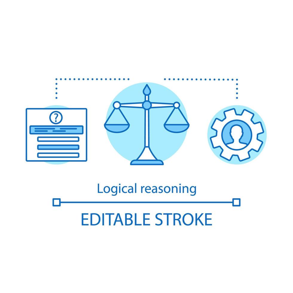 Logical reasoning concept icon. Decision making idea thin line