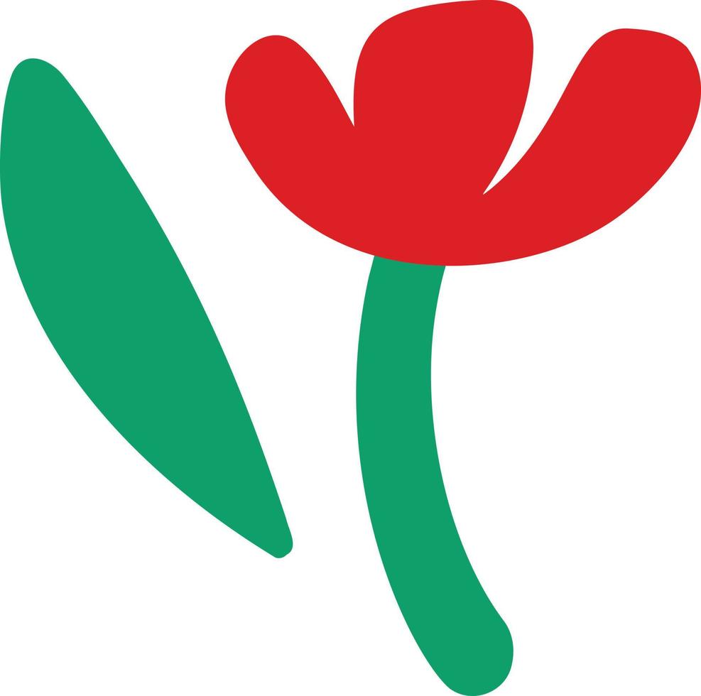 flor de amapola roja. ilustración vectorial vector