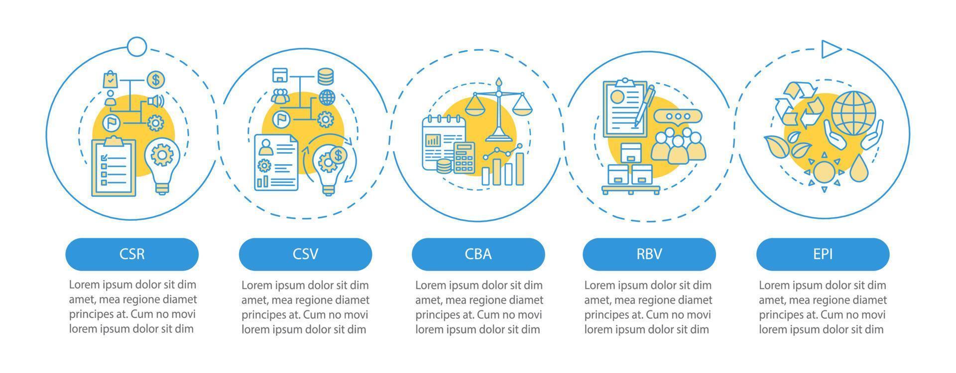 plantilla infográfica vectorial de métricas publicitarias. elementos de diseño de presentación de negocios. publicidad digital. visualización de datos con pasos y opciones. gráfico de línea de tiempo del proceso. diseño de flujo de trabajo con iconos vector