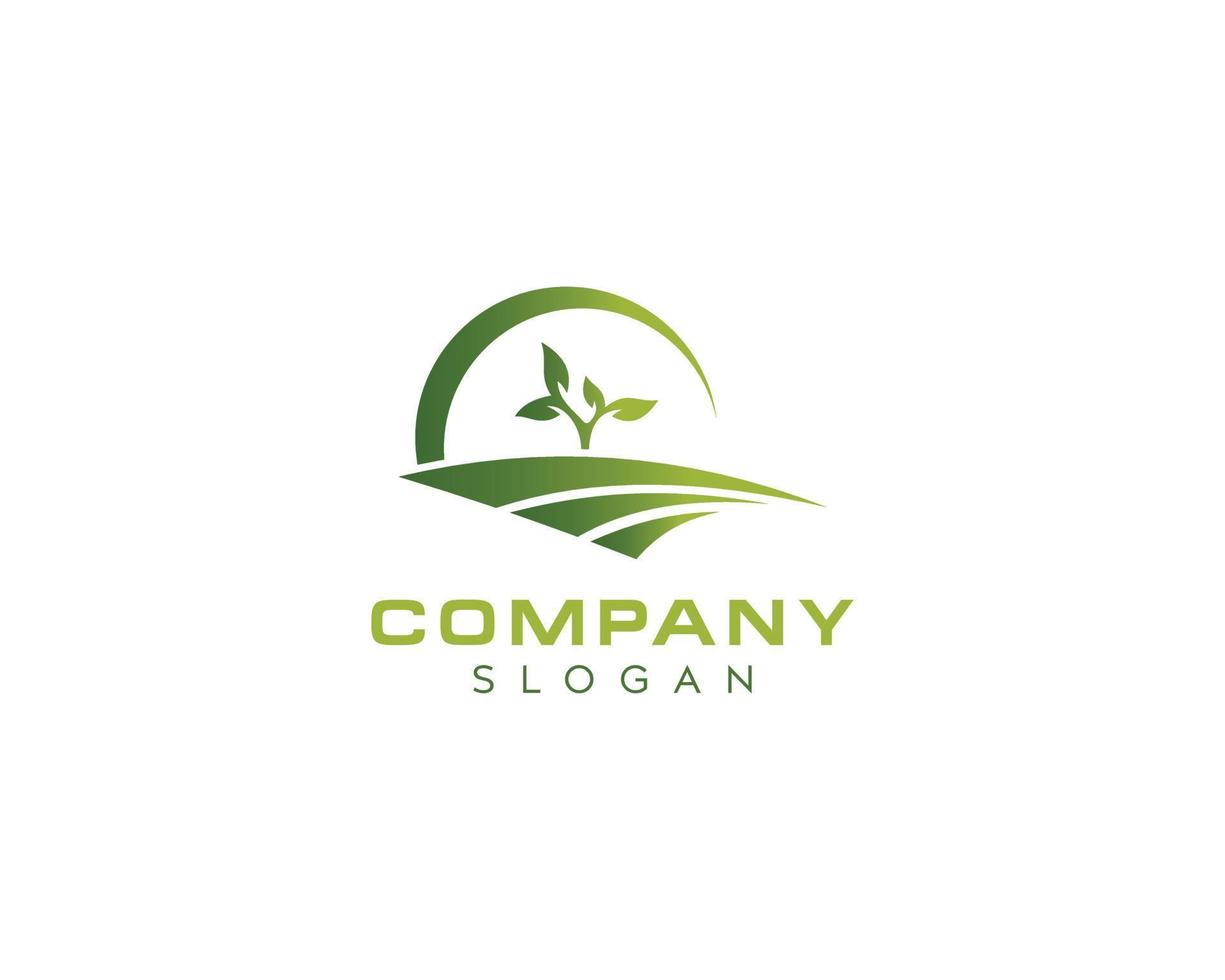 Natural leaf vector logo design-green leaf vector-colorful logo design-natural farm logo design