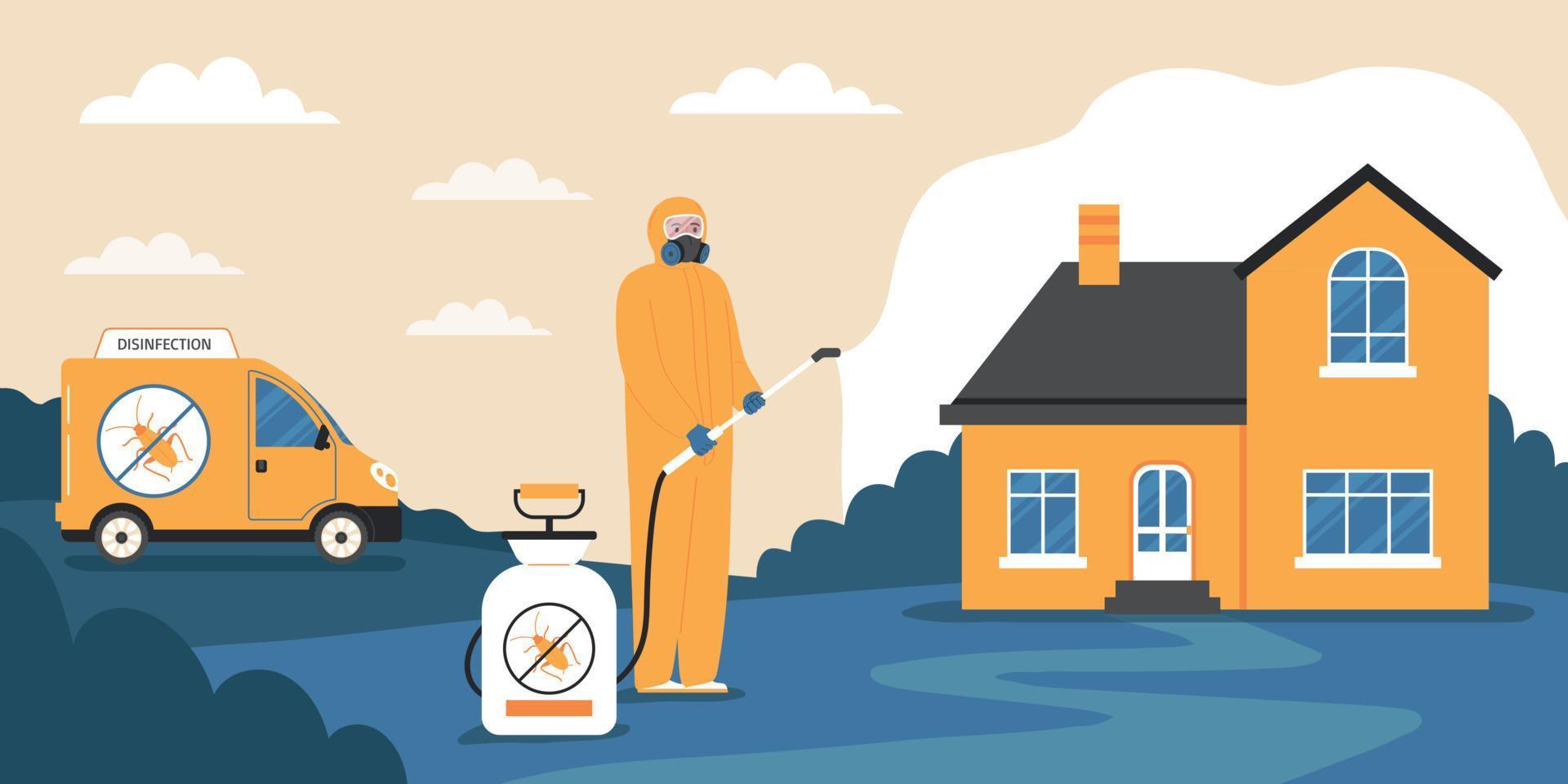 Sanitize Services Flat Background vector