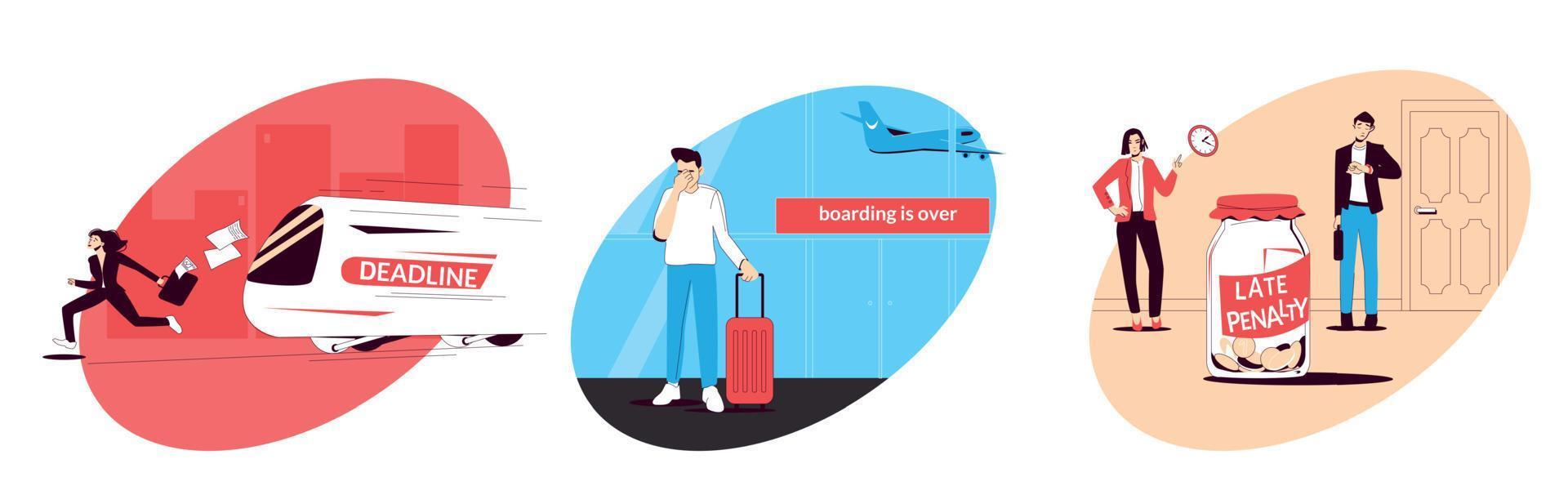 Be Late Compositions Set vector
