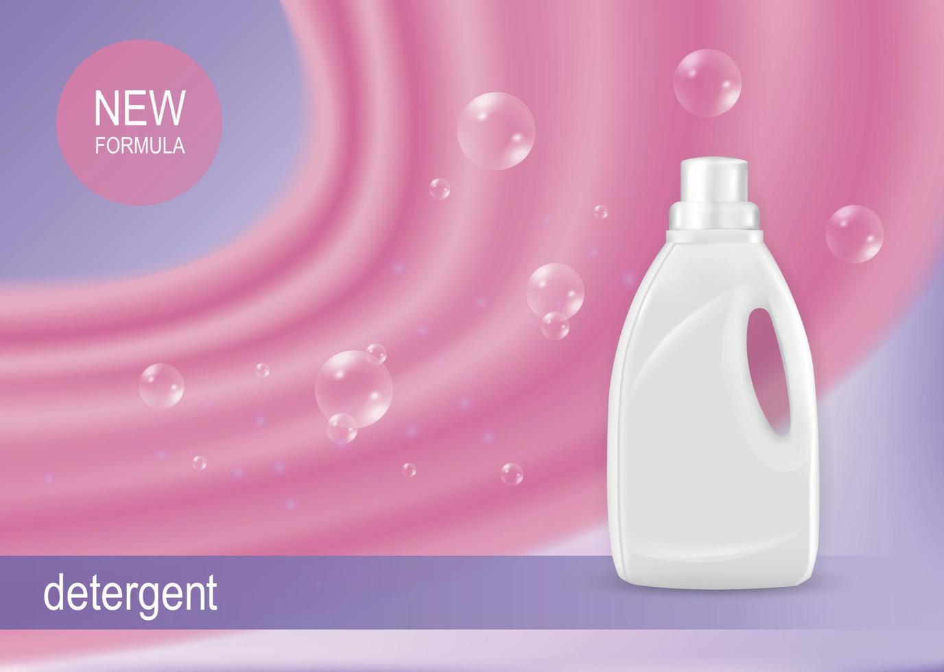 composición publicitaria de fórmula de detergente vector