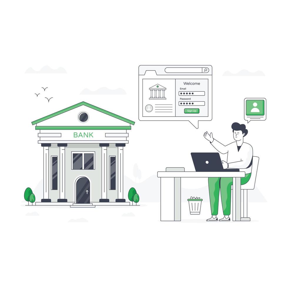 An illustration denoting internet money vector