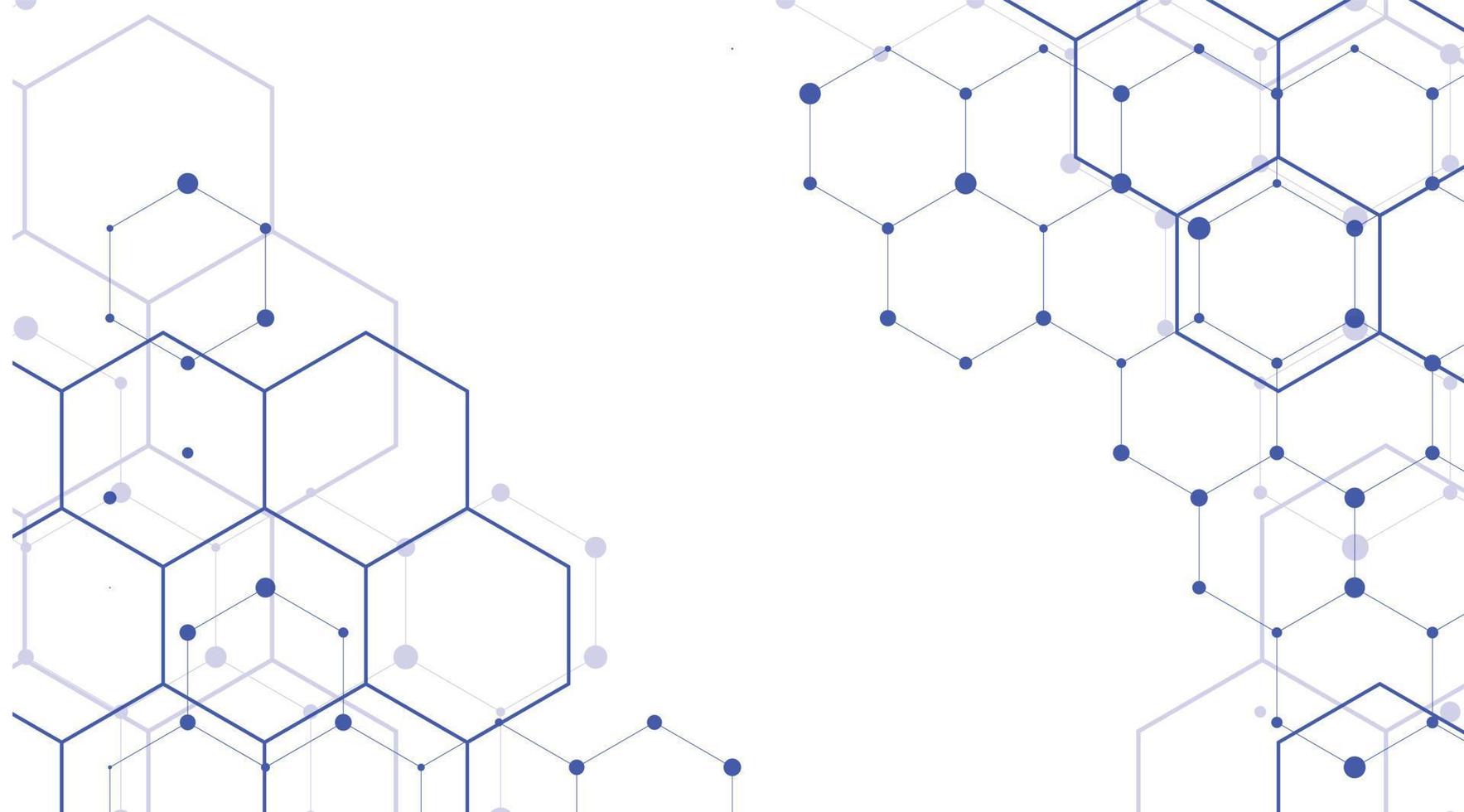 elementos de hexágonos. onda de líneas de fondo de negocio. conexión global con diseño de líneas y puntos vector