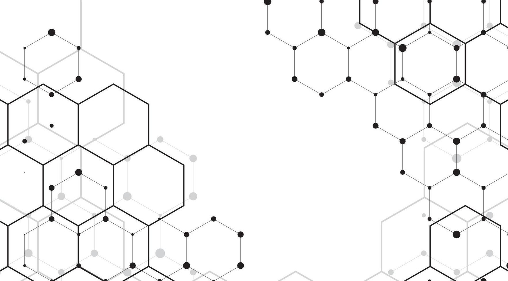 elementos de hexágonos. onda de líneas de fondo de negocio. conexión global con líneas vector