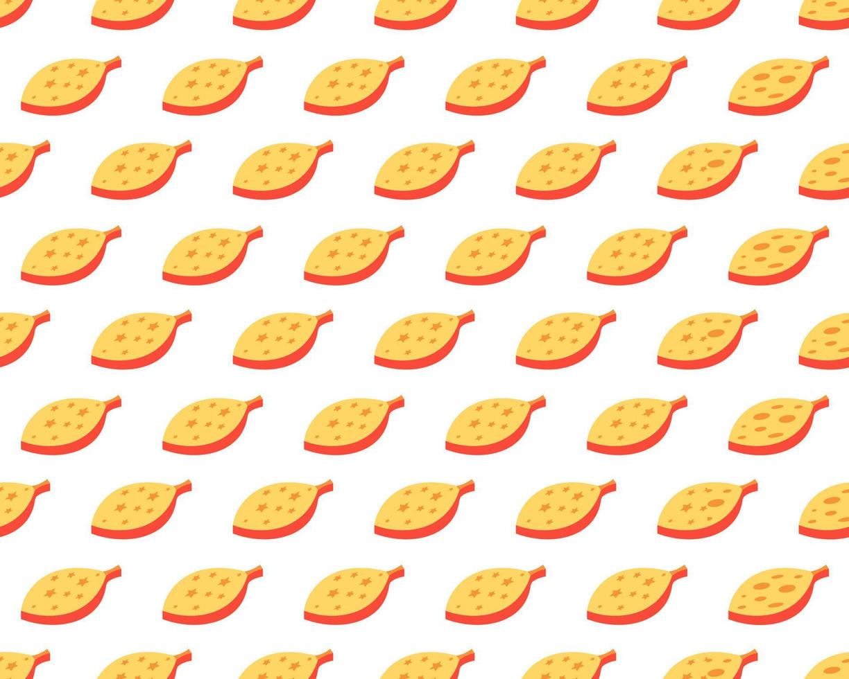 Orange leaves seamless cartoon pattern vector