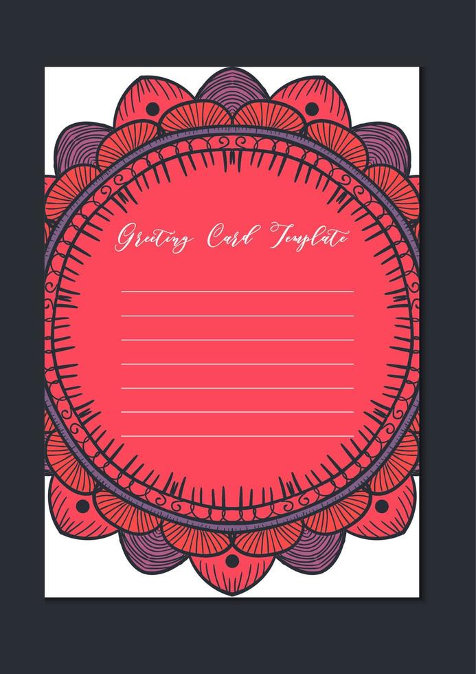 Mandala vintage template card vector