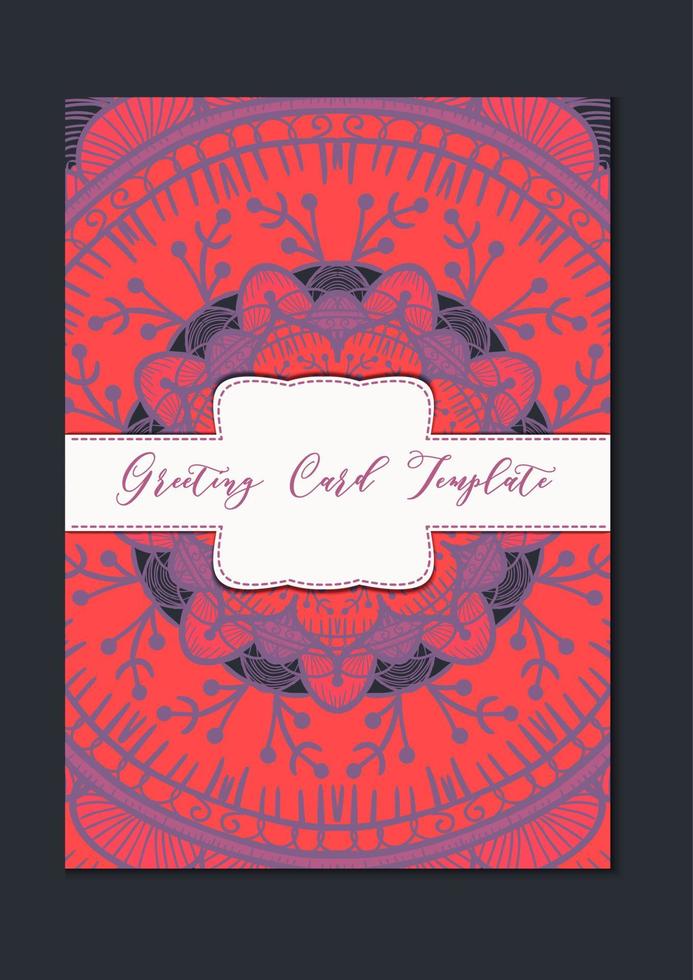 Mandala vintage template card vector