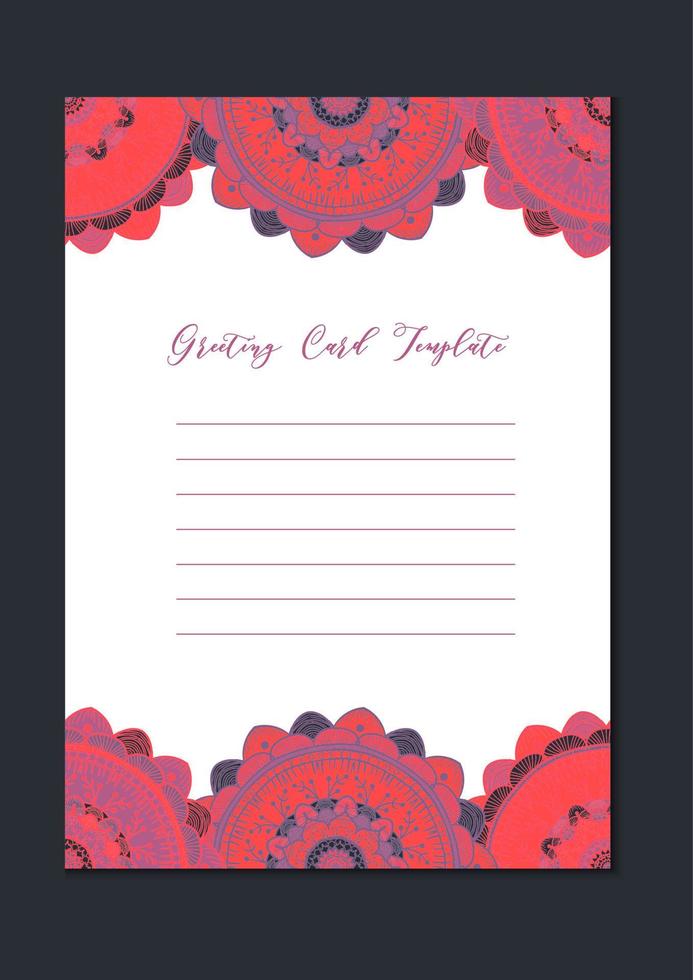 Mandala vintage template card vector