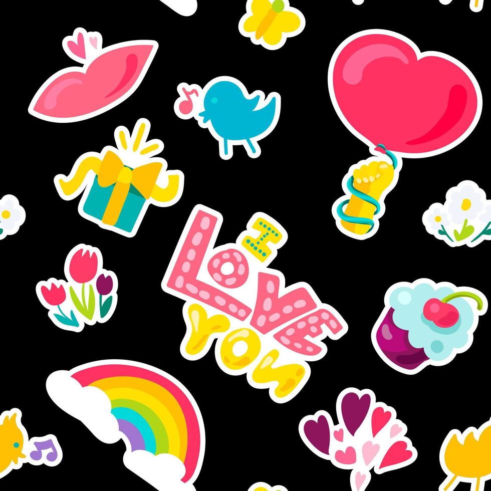 Love seamless vector pattern