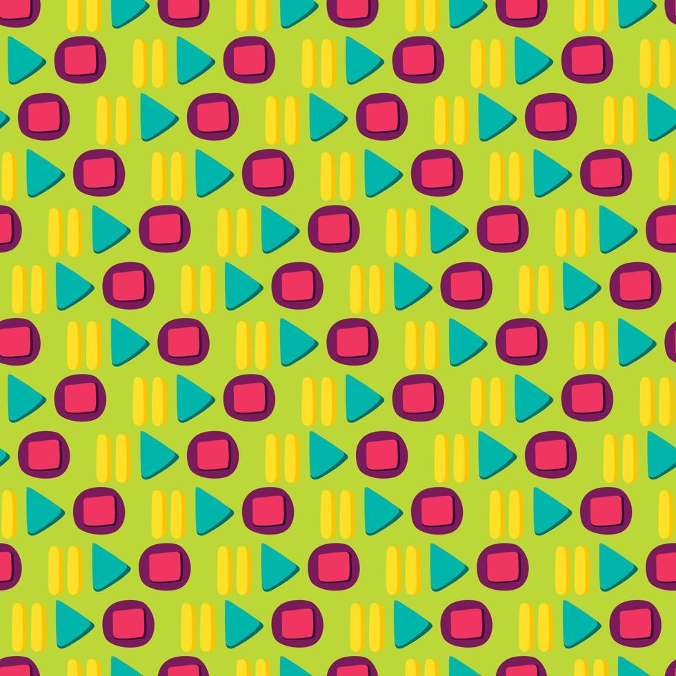 Media Player Colorful Button Flat Seamless Pattern vector