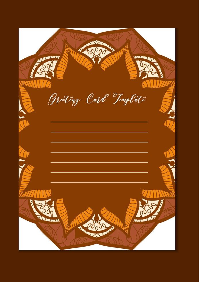 Mandala vintage template card vector