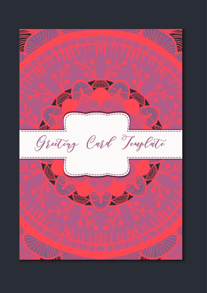 Mandala vintage template card vector