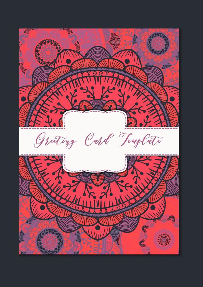 Mandala vintage template card vector
