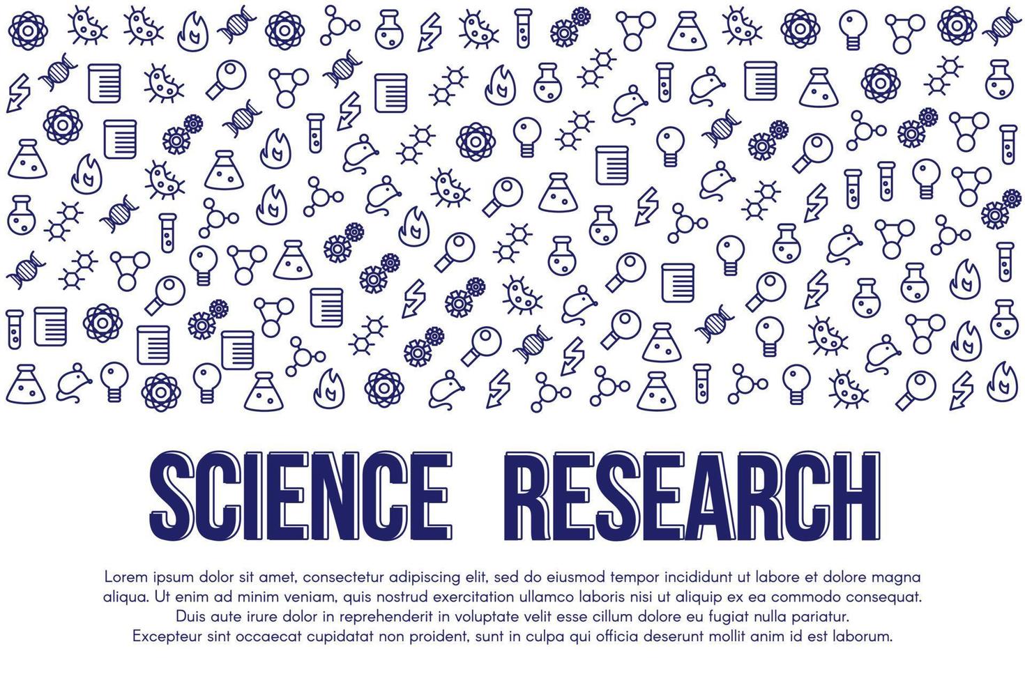Scientific research banner vector template