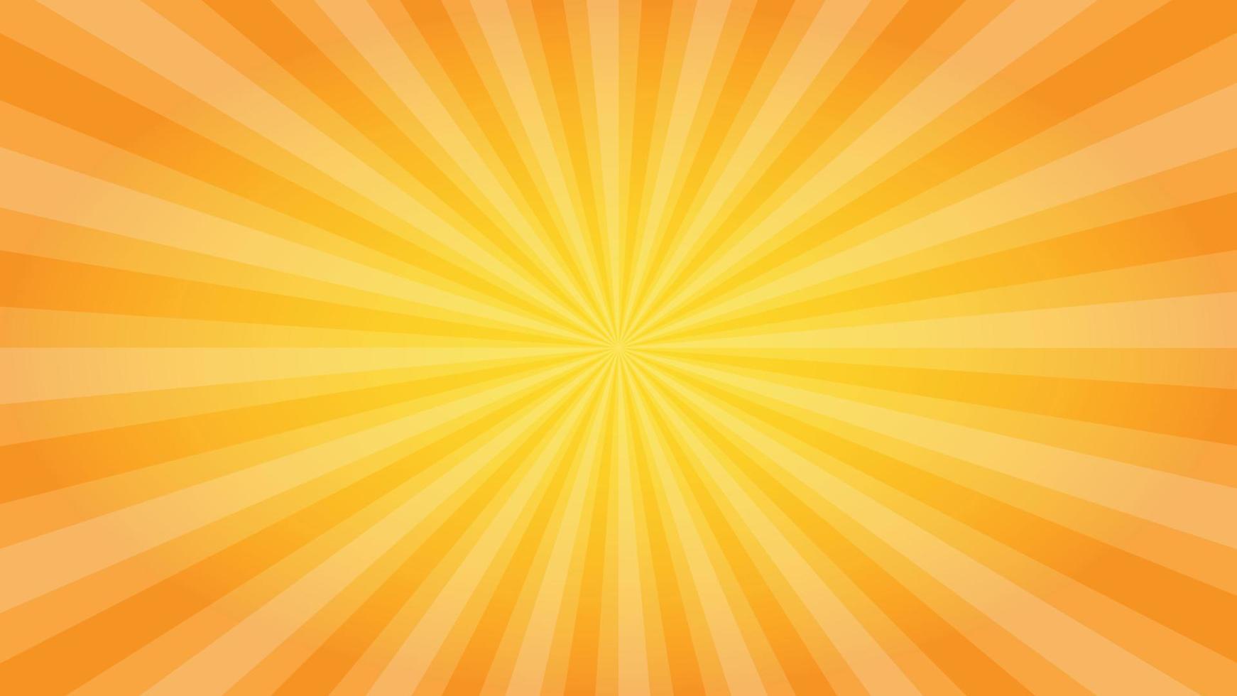 Yellow sunburst background design vector
