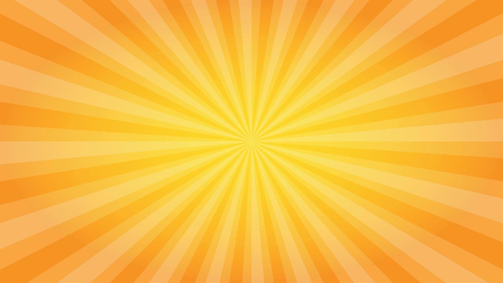 Yellow sunburst background design vector