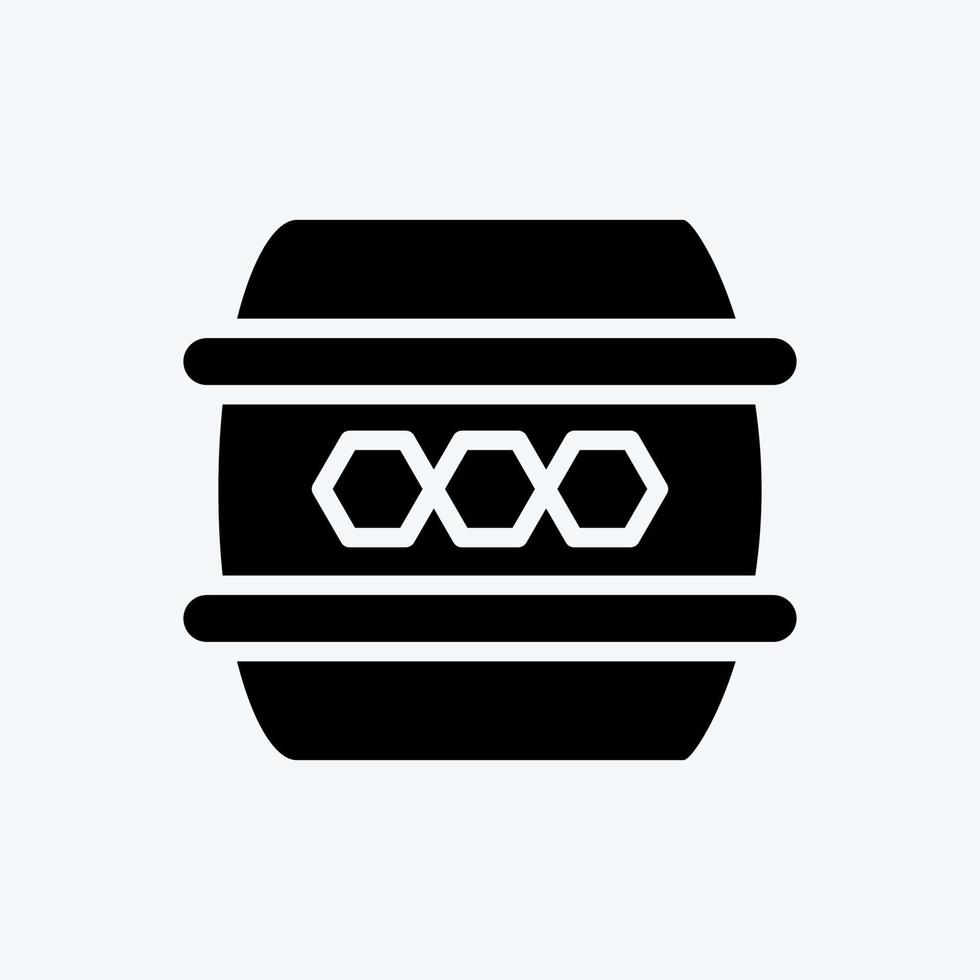 Icon Barrel. suitable for Bee Farm. Glyph Style. simple design editable. design template vector. simple illustration vector
