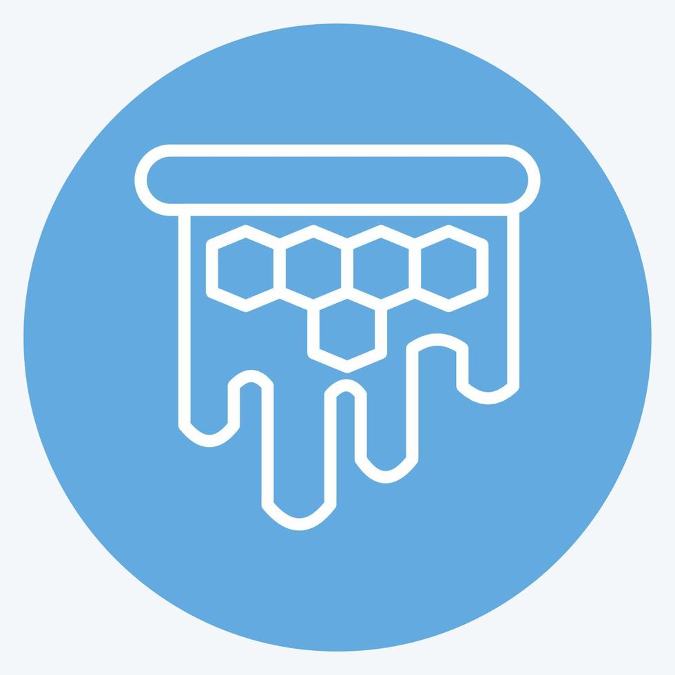 Icon Hive Frame. suitable for Bee Farm. Blue Eyes Style. simple design editable. design template vector. simple illustration vector