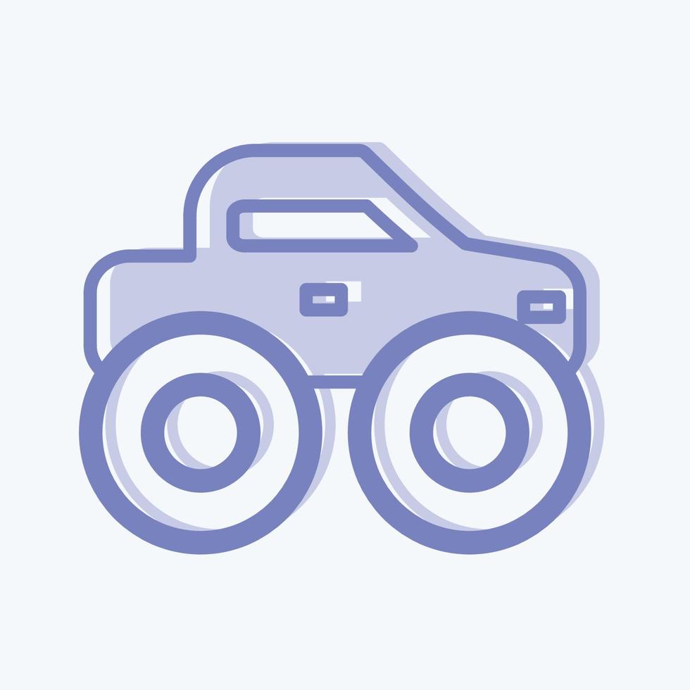 Icon Monster Truck. suitable for Education symbol. two tone style. simple design editable. design template vector. simple illustration vector
