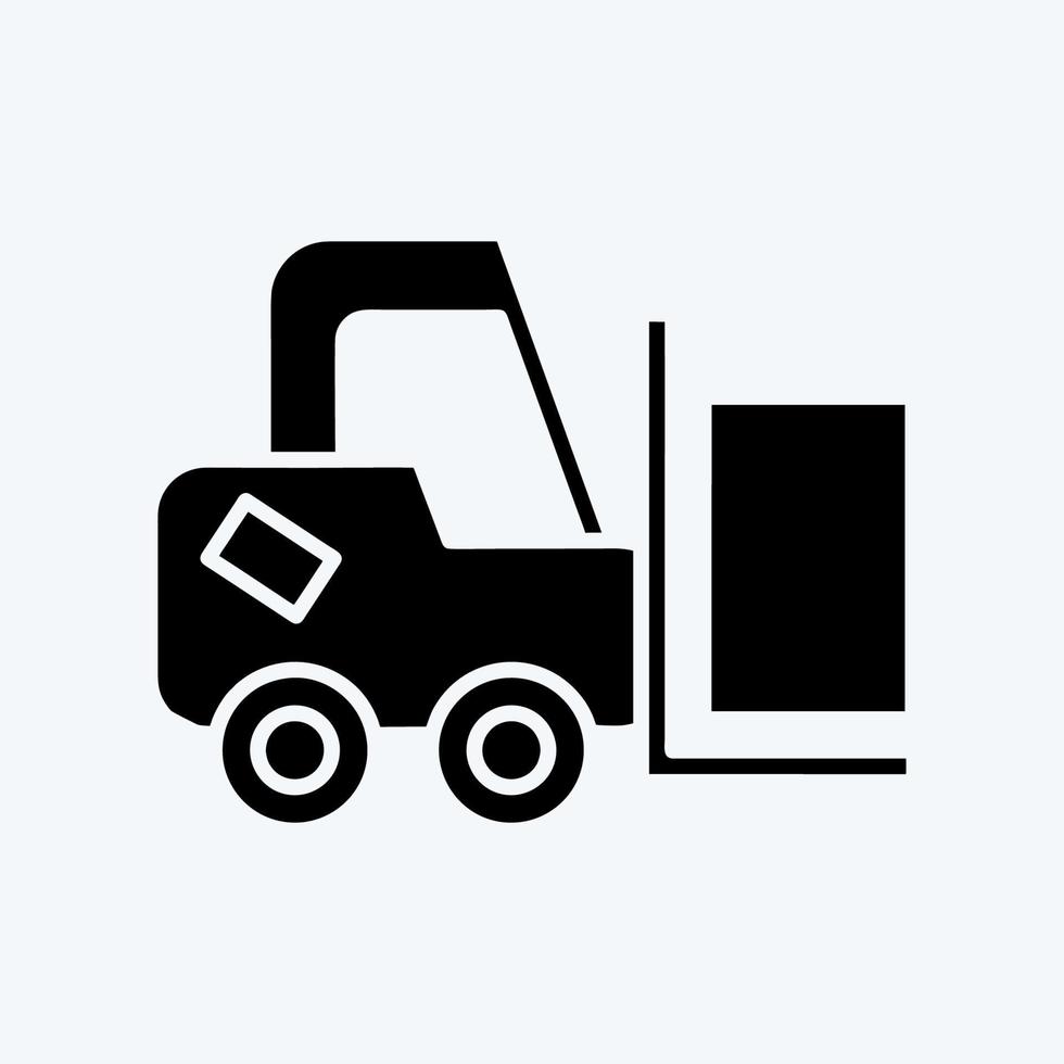 Icon Forklift. suitable for Education symbol. glyph style. simple design editable. design template vector. simple illustration vector