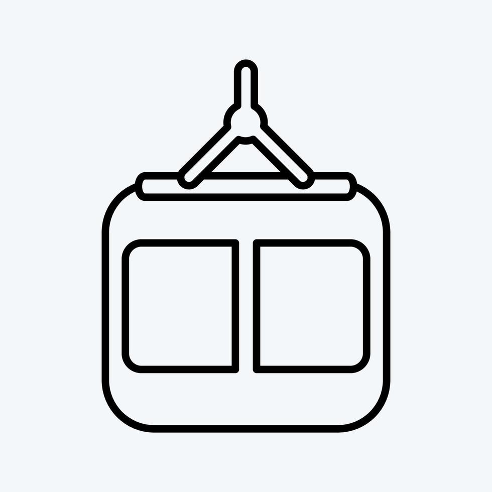 Icon Cable Car. suitable for Education symbol. line style. simple design editable. design template vector. simple illustration vector