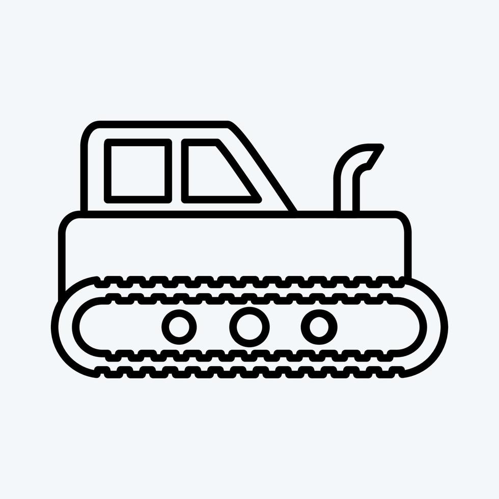 Icon Industrial Tractor. suitable for Education symbol. line style. simple design editable. design template vector. simple illustration vector